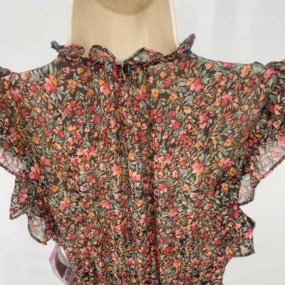 BB Dakota Midi Maxi Dress Sz Small NWT Black Ditsy Floral Prairiecore Cottage - Picture 8 of 16